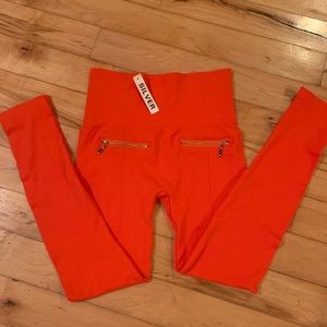Silver Brand Orange Leggings One Size
